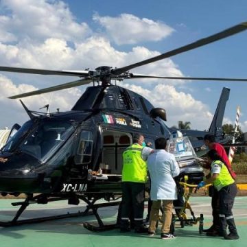 Con helicópteros al servicio de la salud, Puebla garantiza atención oportuna con 31 traslados