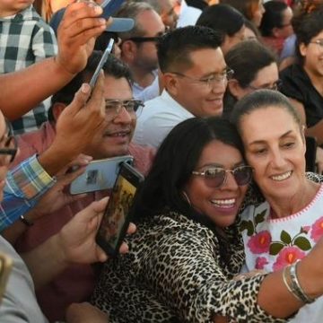 Sheinbaum inaugura primera etapa del Canal Principal de Navojoa y entrega títulos de agua a productores
