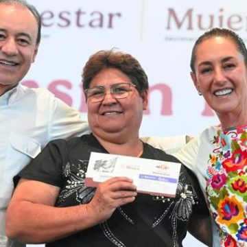 Sheinbaum celebra Día de las Madres con entrega de Pensión Mujeres Bienestar en Sonora